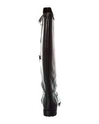 Alexandre Birman Clarita Saddlery Leather Knee-High Boot