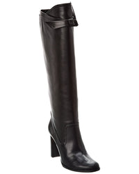 Alexandre Birman Clarita Saddlery 90 Leather Knee-High Boot Black 35