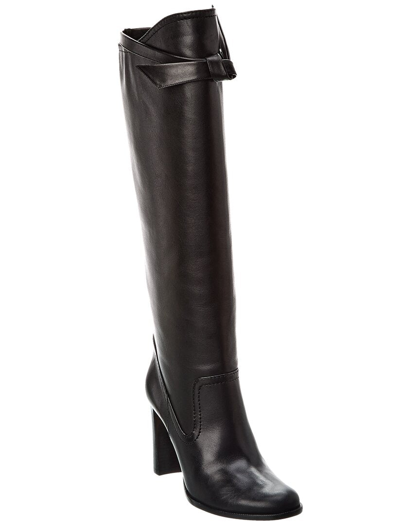 Alexandre Birman Clarita Saddlery 90 Leather Knee-High Boot Black 35