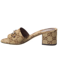 Gucci Gucci Horsebit Gg Canvas Sandal