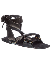 Khaite Boden Tied Leather Flat Sandal