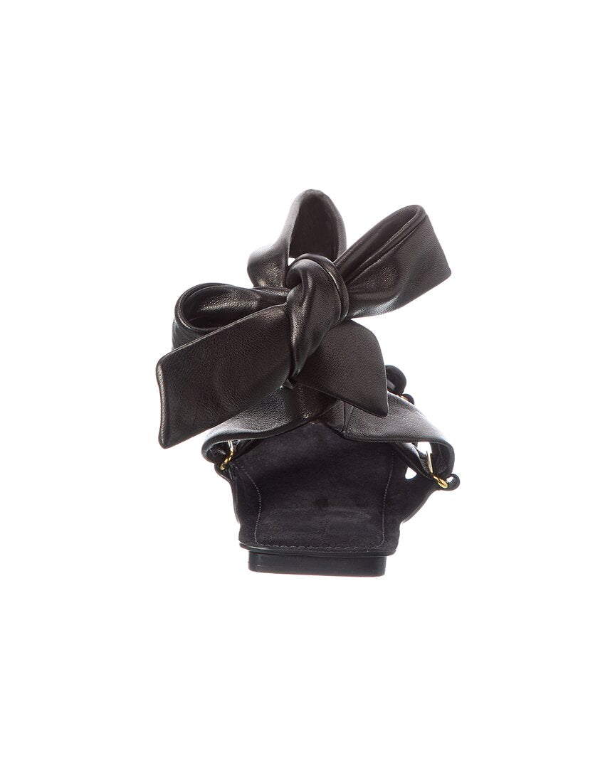 Khaite Boden Tied Leather Flat Sandal