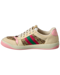 Gucci Gucci Screener Crystal Gg Canvas & Leather Sneaker