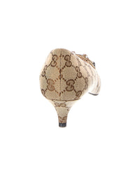 Gucci Horsebit Gg Supreme Canvas & Leather Pump