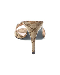 Gucci Horsebit Canvas & Leather Sandal