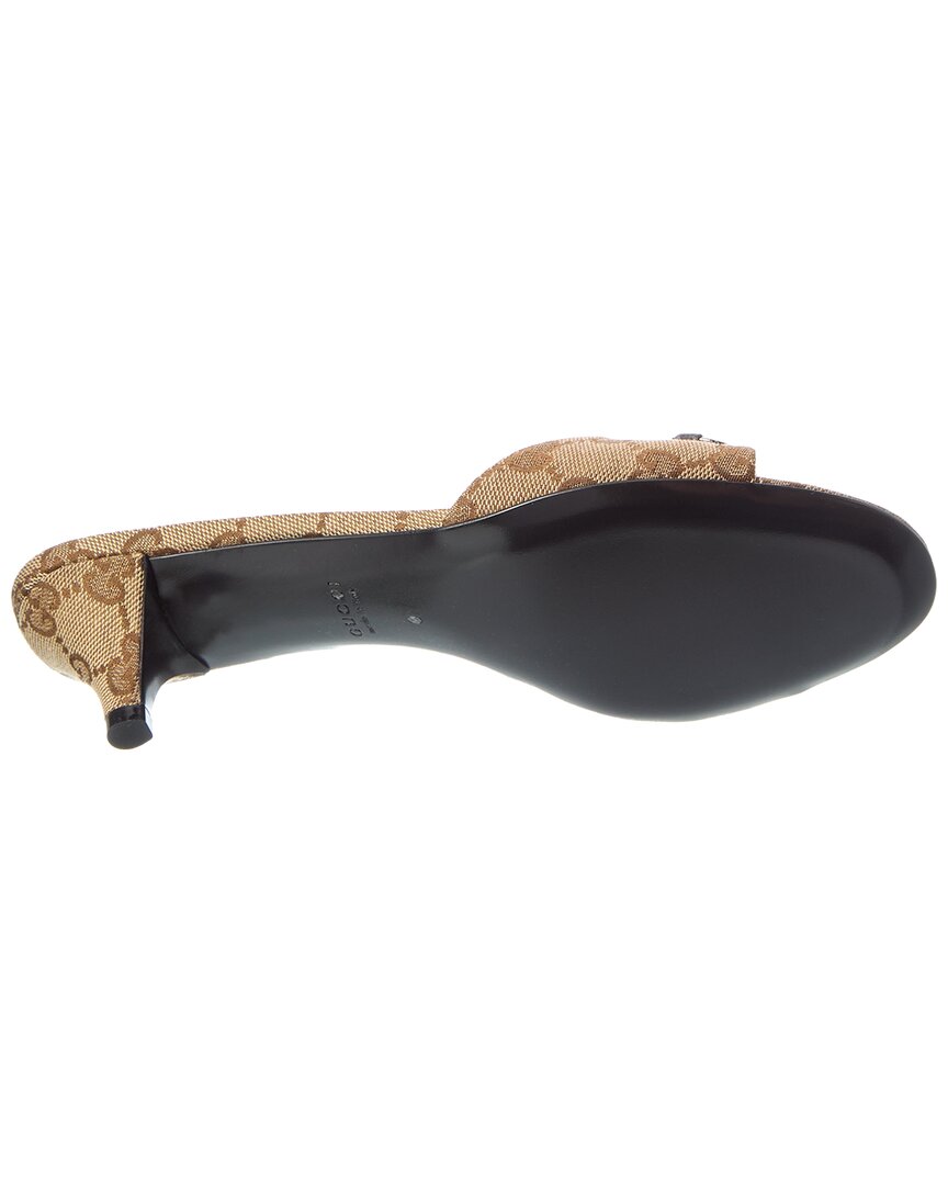 Gucci Horsebit Canvas & Leather Sandal