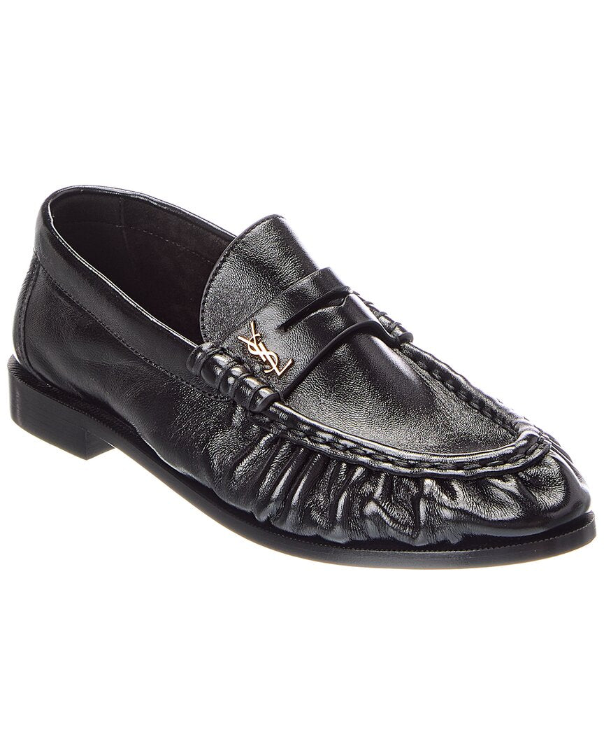 Saint Laurent Le Shiny Leather Loafer
