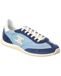 Celine Troimphe Low Top Suede & Nylon Sneaker