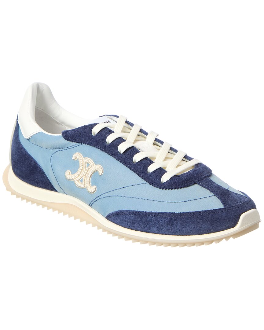 Celine Troimphe Low Top Suede & Nylon Sneaker