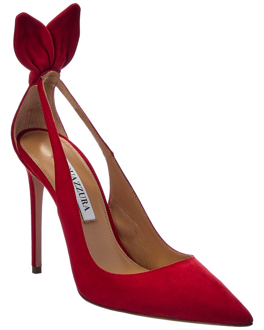 Aquazzura Aquazzura Bow Tie 105 Suede Pump