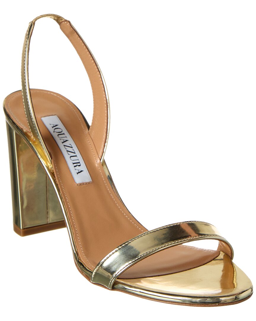 Aquazzura Aquazzura So Nude Block Leather Slingback Sandals