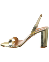 Aquazzura Aquazzura So Nude Block Leather Slingback Sandals