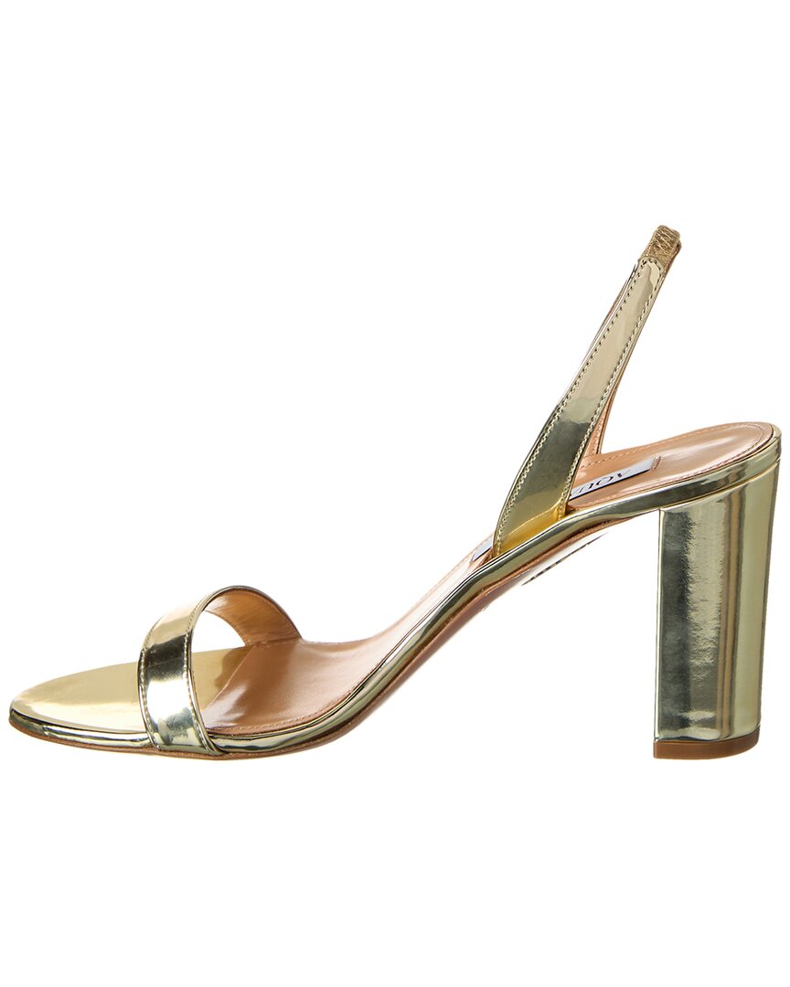 Aquazzura Aquazzura So Nude Block Leather Slingback Sandals