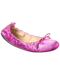 Tod's Leather Ballerina Flat Pink