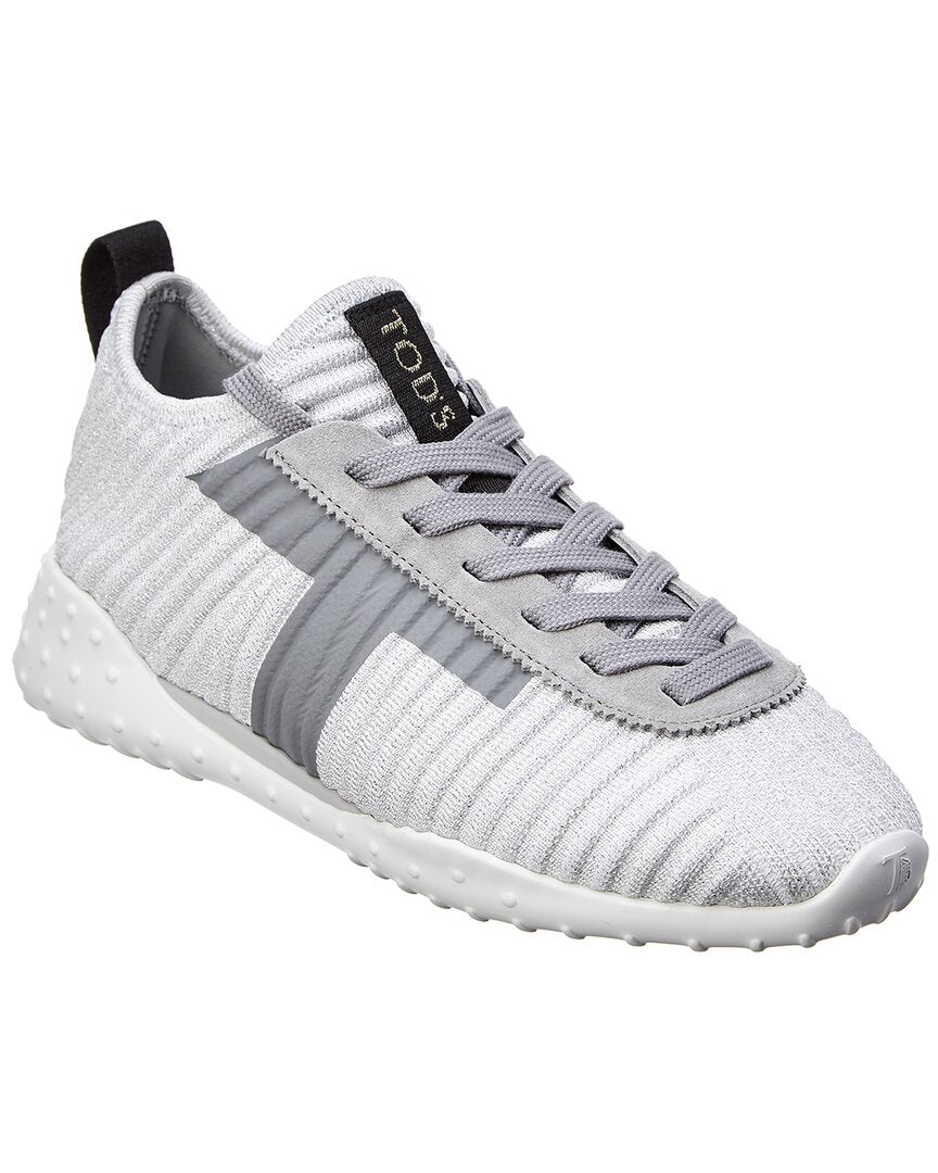 Tods Lace-Up Knit Sneaker