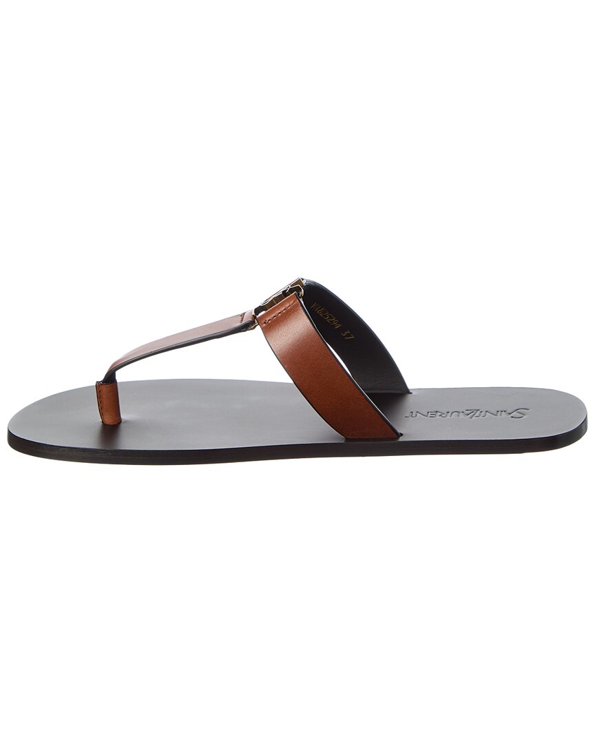 Saint Laurent Babylone Leather Sandal