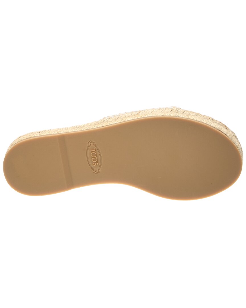 Tod's Logo Rafia Sandal