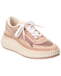 Chloé Chloé Nama Nylon & Suede Sneaker