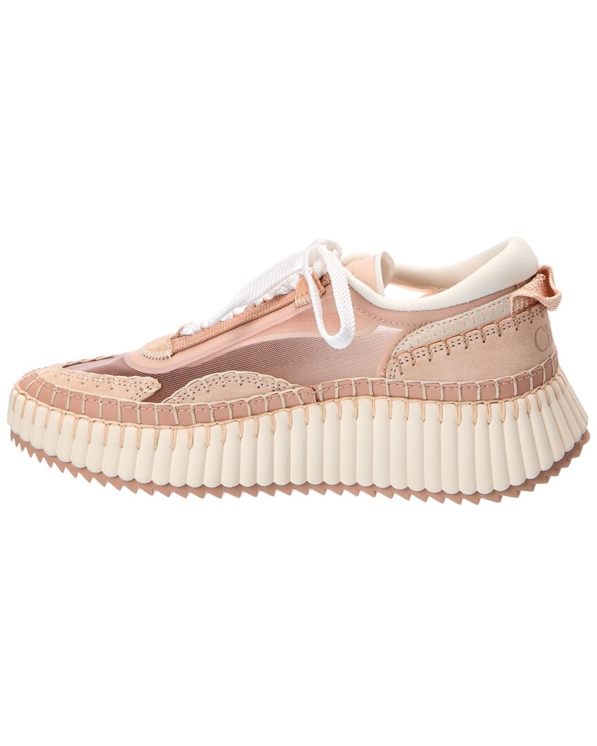Chloé Chloé Nama Nylon & Suede Sneaker