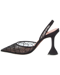 Amina Muaddi Holli Lace Sling 95 Mesh Pump