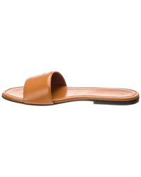 CELINE Celine Logo Leather Flat Sandal