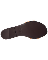 CELINE Celine Logo Leather Flat Sandal