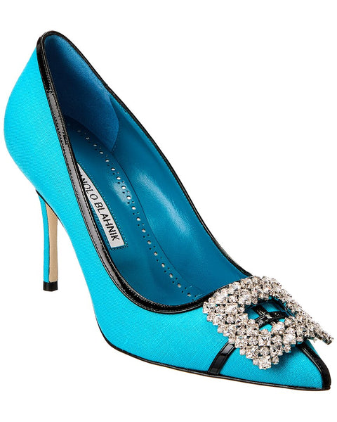 レア☆Manolo Blahnik MARSOTTA PUMP Manolo Blahnik Tuberian 90 Linen & Leather Pump – Bluefly
