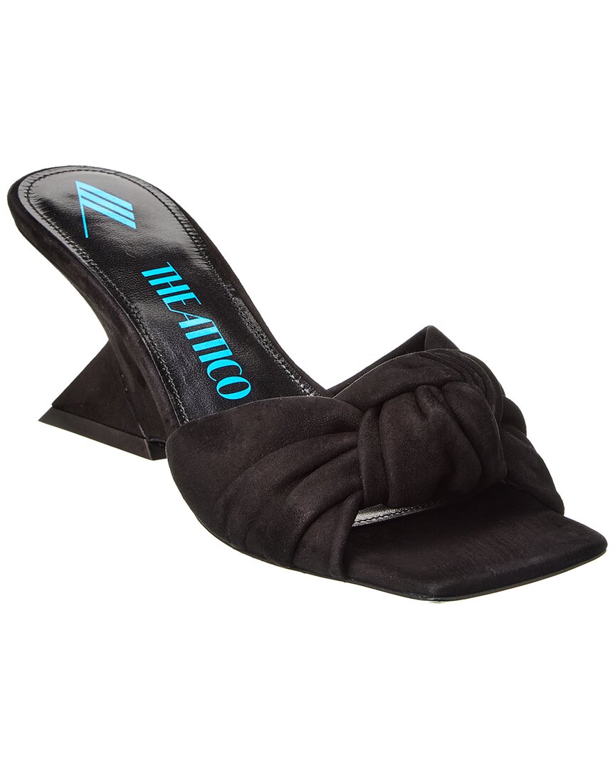 The Attico Duse Suede Sandal Black