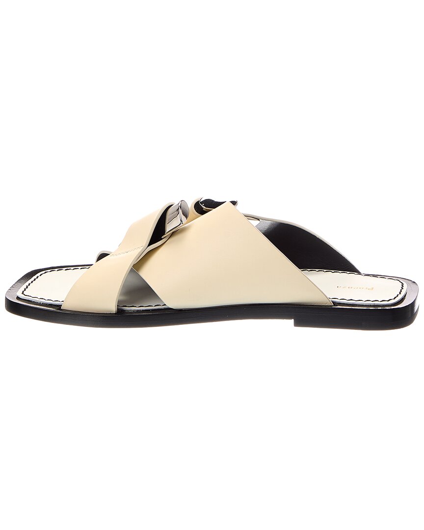 Proenza Schouler Proenza Schouler Logo Leather Flat Sandal