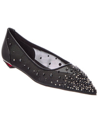 Christian Louboutin Christian Louboutin Miss Z Mesh & Leather Flat