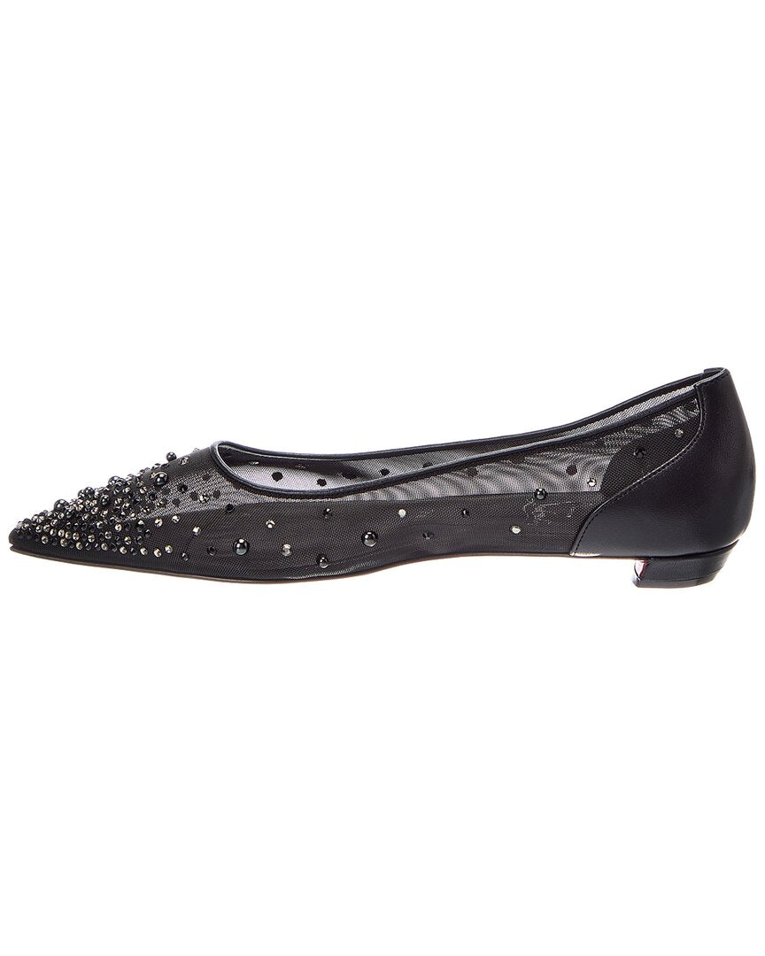 Christian Louboutin Christian Louboutin Miss Z Mesh & Leather Flat