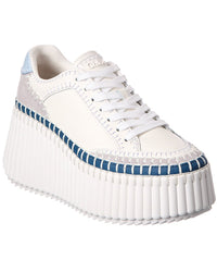 Chloé Nama Leather & Suede Wedge Sneaker