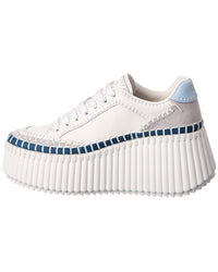 Chloé Nama Leather & Suede Wedge Sneaker
