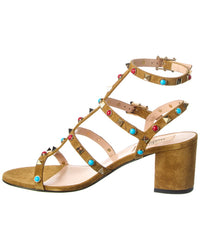 Valentino Valentino Logo Suede Sandal