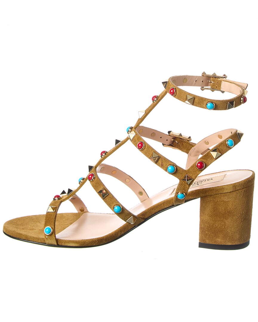 Valentino Valentino Logo Suede Sandal