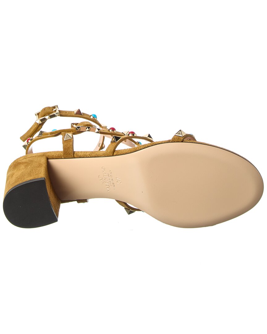 Valentino Valentino Logo Suede Sandal