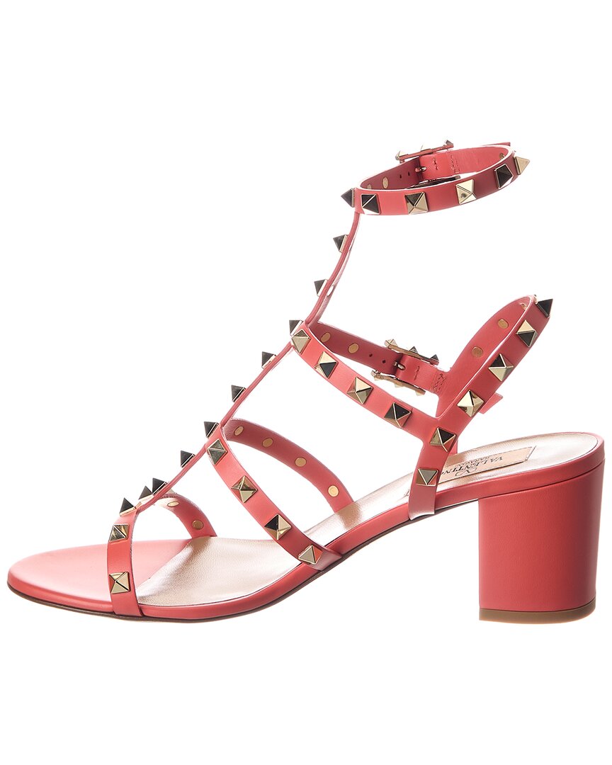 Valentino Valentino Rockstud Caged 60 Leather Ankle Strap Sandal