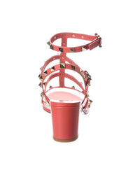 Valentino Valentino Rockstud Caged 60 Leather Ankle Strap Sandal