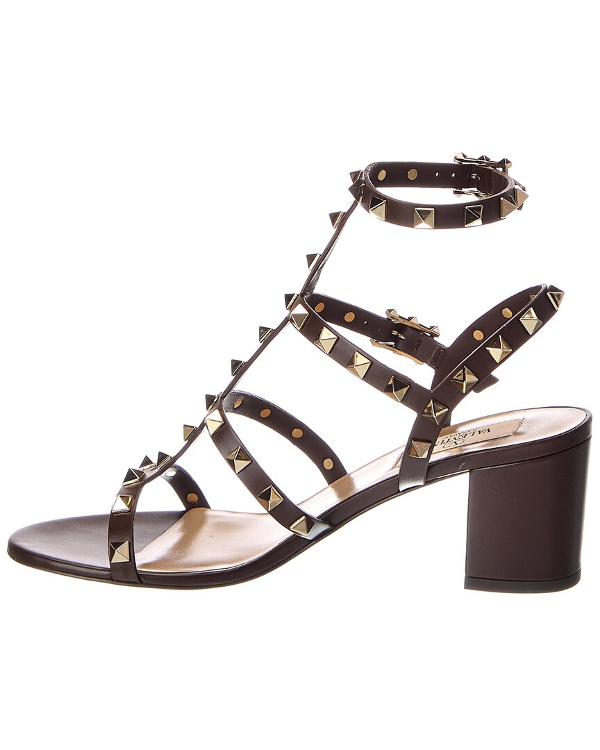 Valentino Valentino Rockstud Caged 60 Leather Ankle Strap Sandal