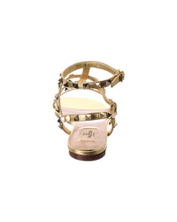 Valentino Valentino Rockstud Caged Leather Ankle Strap Sandal