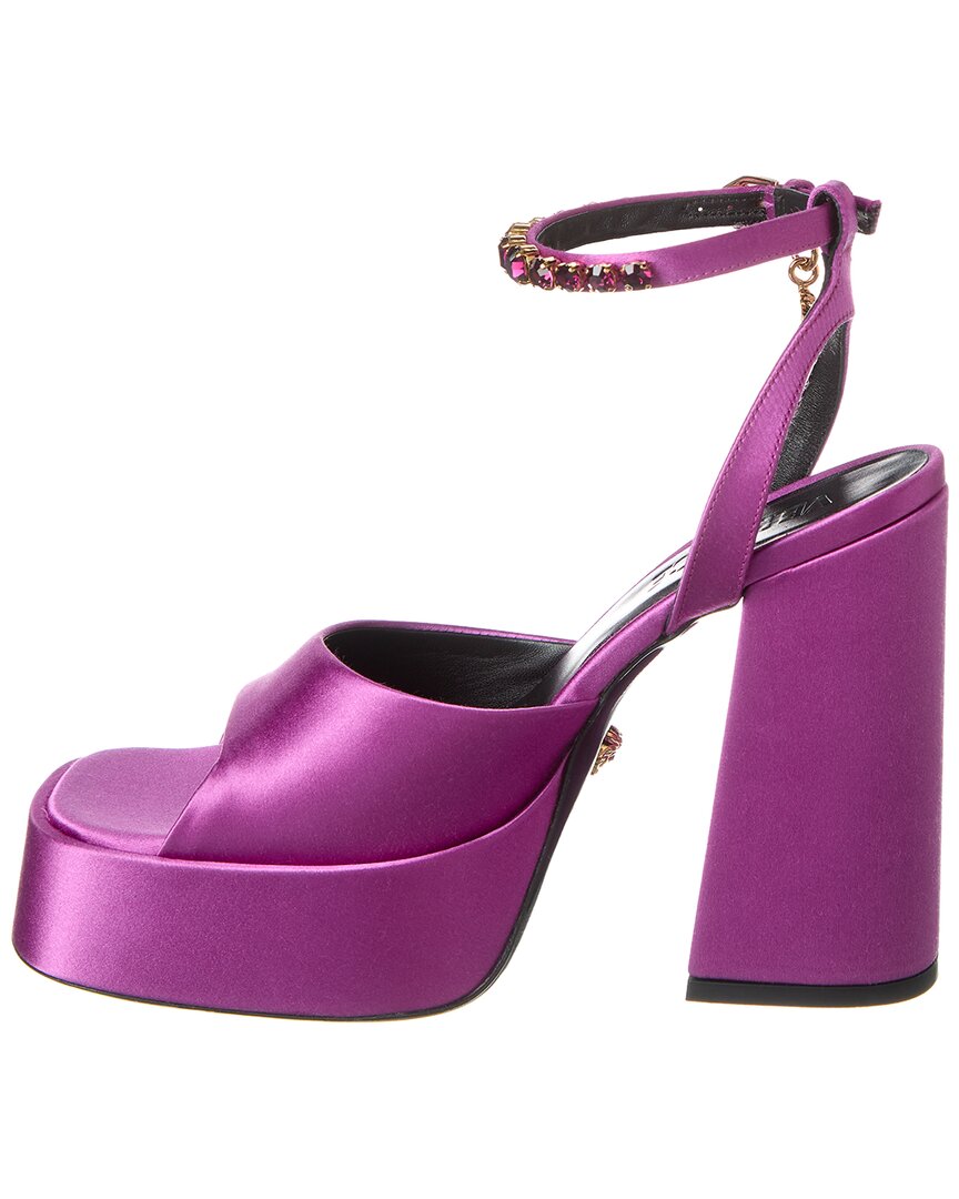 Versace Medusa Satin Platform Sandal