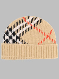 Burberry Women Berretto In Cashmere Con Motivo Check