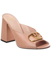 Valentino Valentino Vlogo Signature Leather Sandal