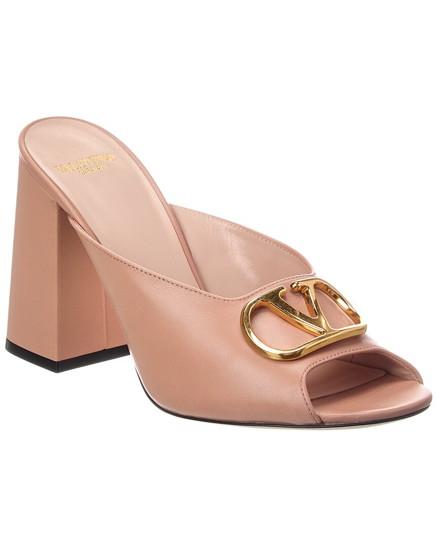 Valentino Valentino Vlogo Signature Leather Sandal