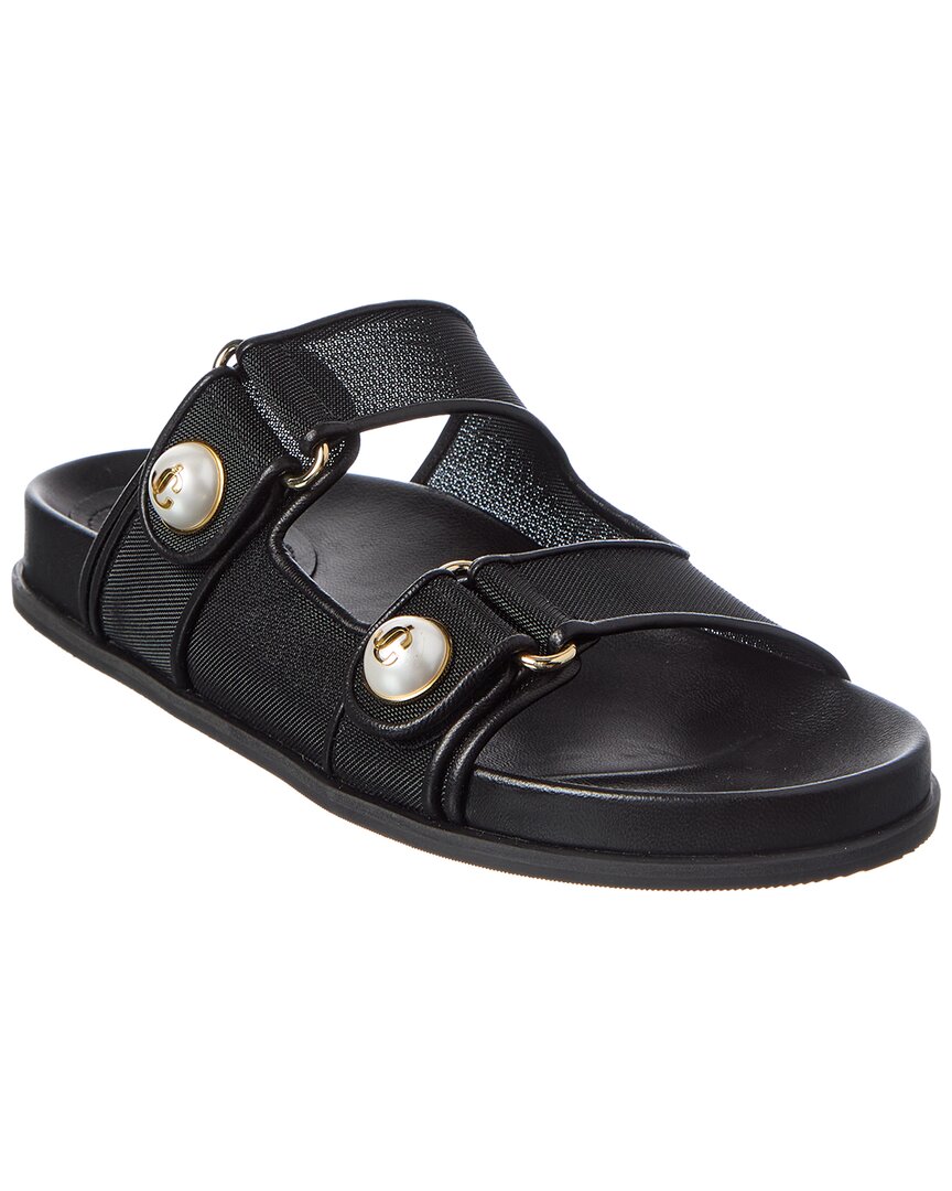 Jimmy Choo Fayence Leather & Mesh Sandal