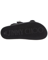 Jimmy Choo Fayence Leather & Mesh Sandal