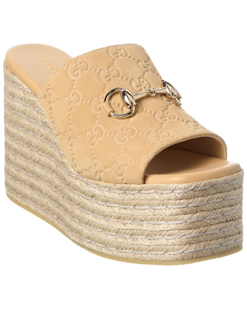 Gucci Gucci Horsebit Suede Espadrille
