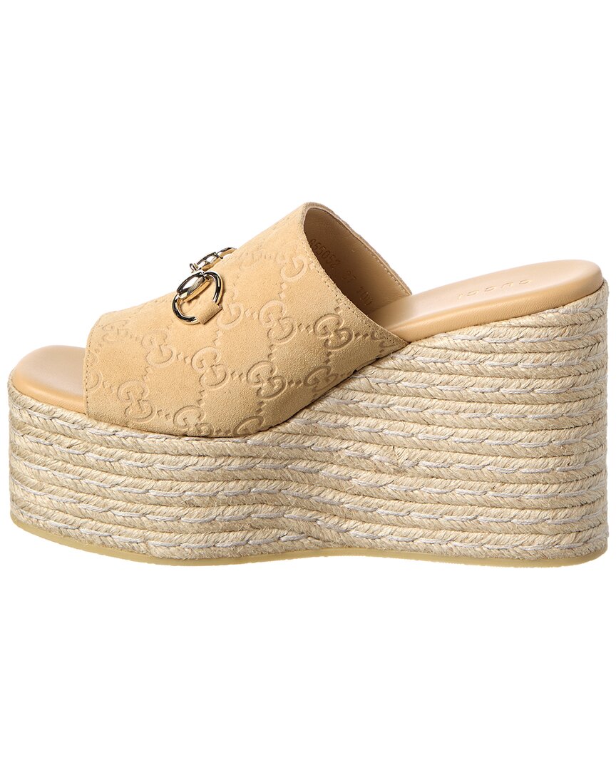 Gucci Gucci Horsebit Suede Espadrille