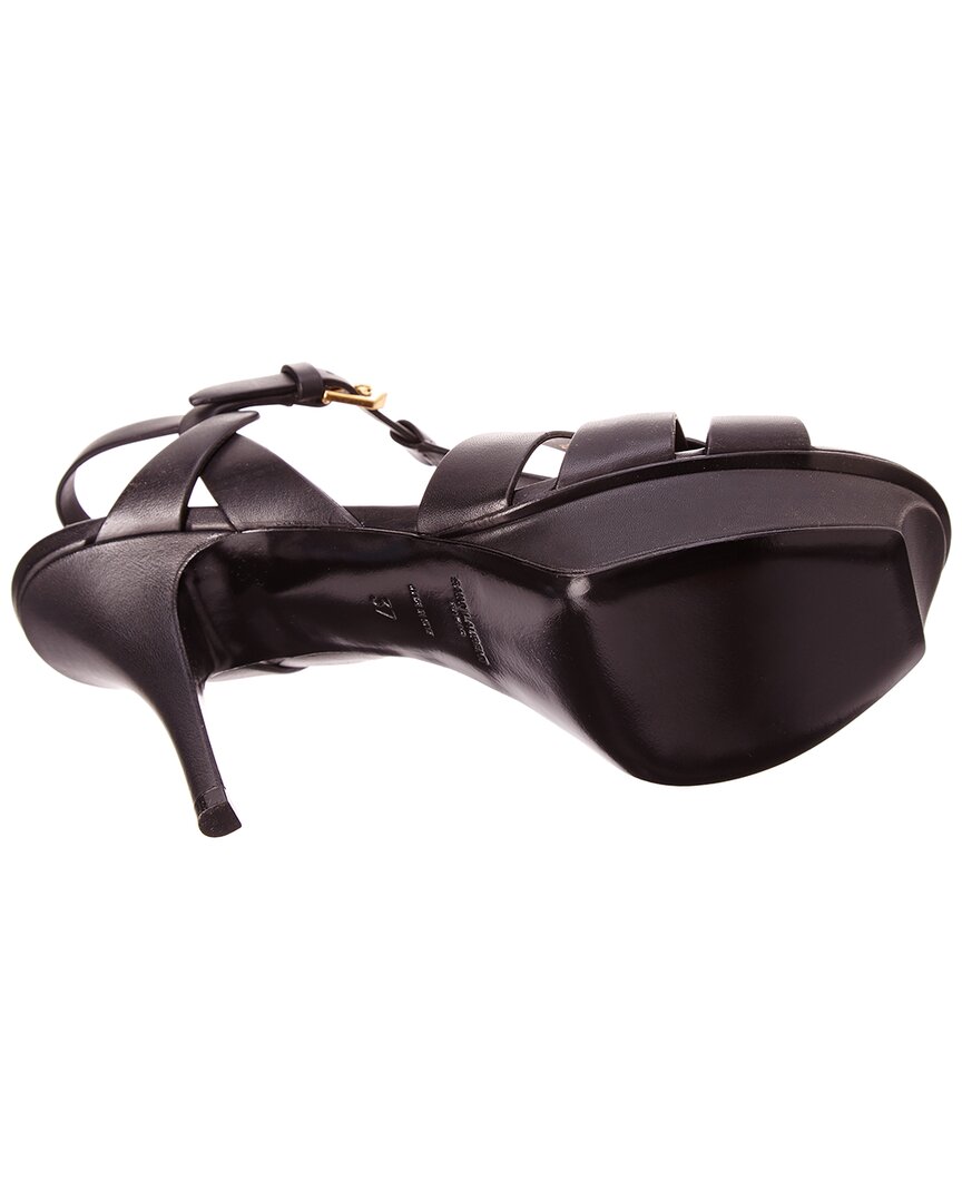 Saint Laurent Tribute 75 Leather Platform Sandal