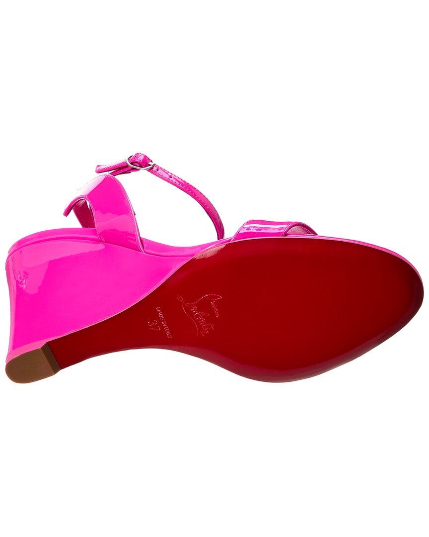 Christian Louboutin Zeppa Chick 85 Patent Wedge Sandal – Bluefly